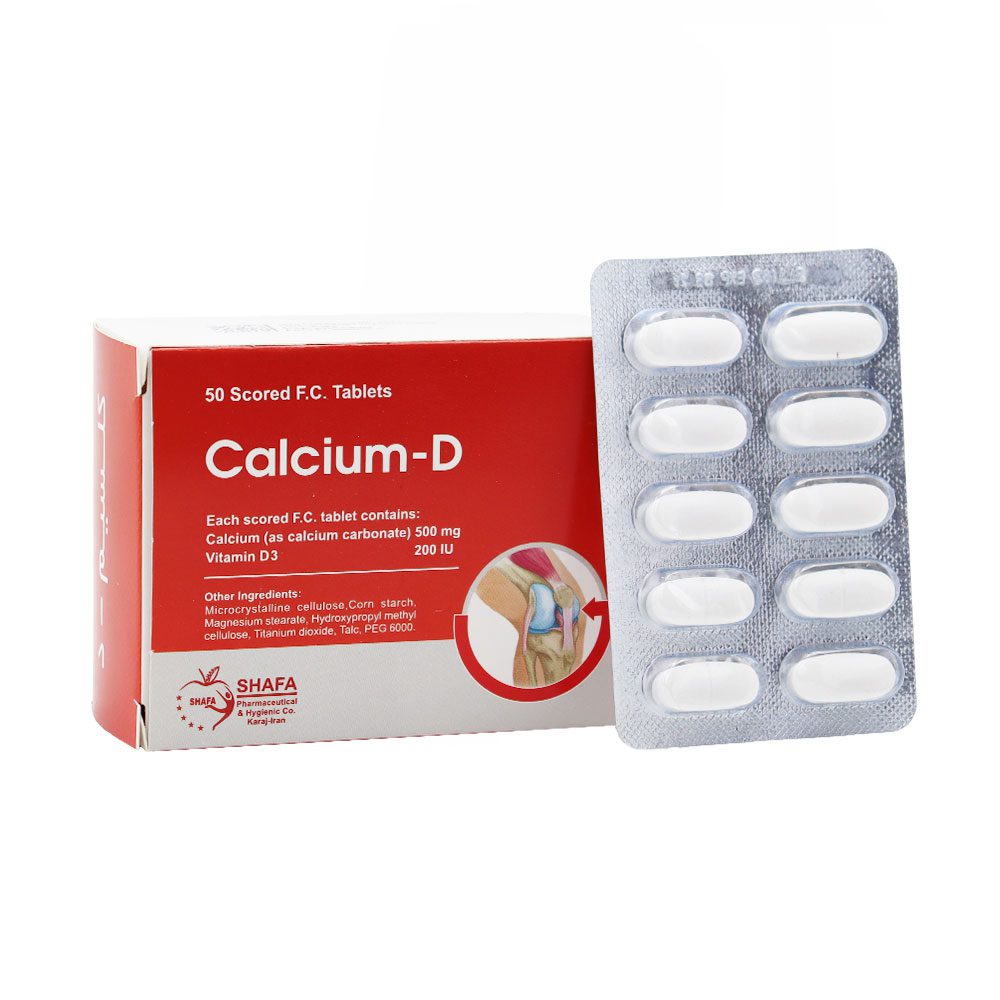 قرص کلسیم+د_شفا CALCIUM-D قرص کلسیم+د_شفا CALCIUM-D