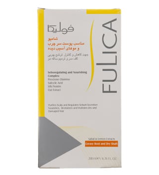 شامپو مناسب موهای چرب و اسیب دیده فولیکا-200میلی