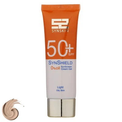 کرم ژل ضد آفتاب رنگی بژ روشن با +SPF50مناسب پوست چربساین اسکین-50میلی