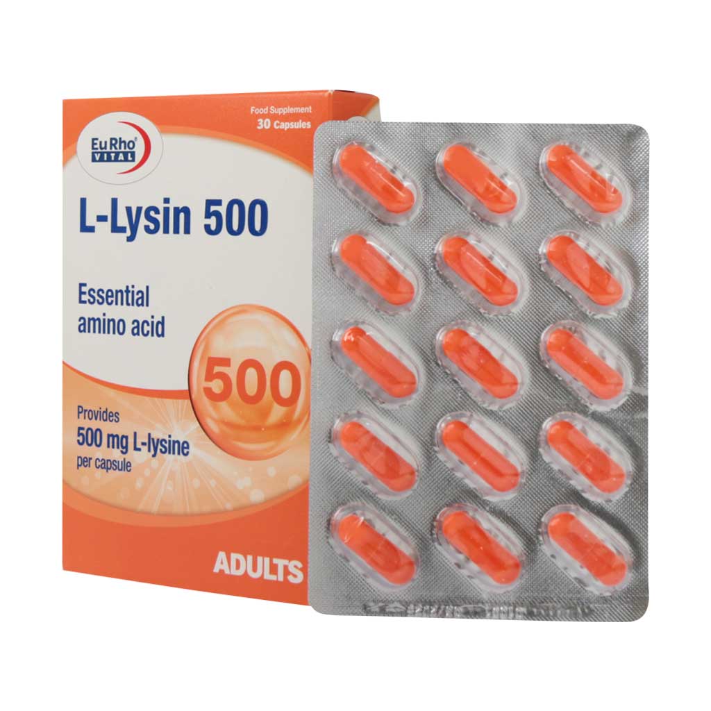 کپسول ال لیزین 500 میلی گرم یوروویتال 30 عدد - داروخانه آنلاین اصفهان دارو | ارسال رایگان | تحویل فوری نمای ۳