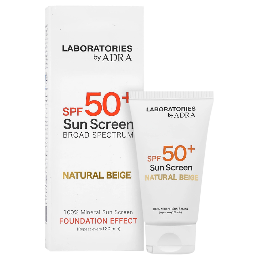 کرم ضد آفتاب SPF50 بژ طبیعی لابراتوریز آدرا کرم ضد آفتاب SPF50 بژ طبیعی لابراتوریز آدرا